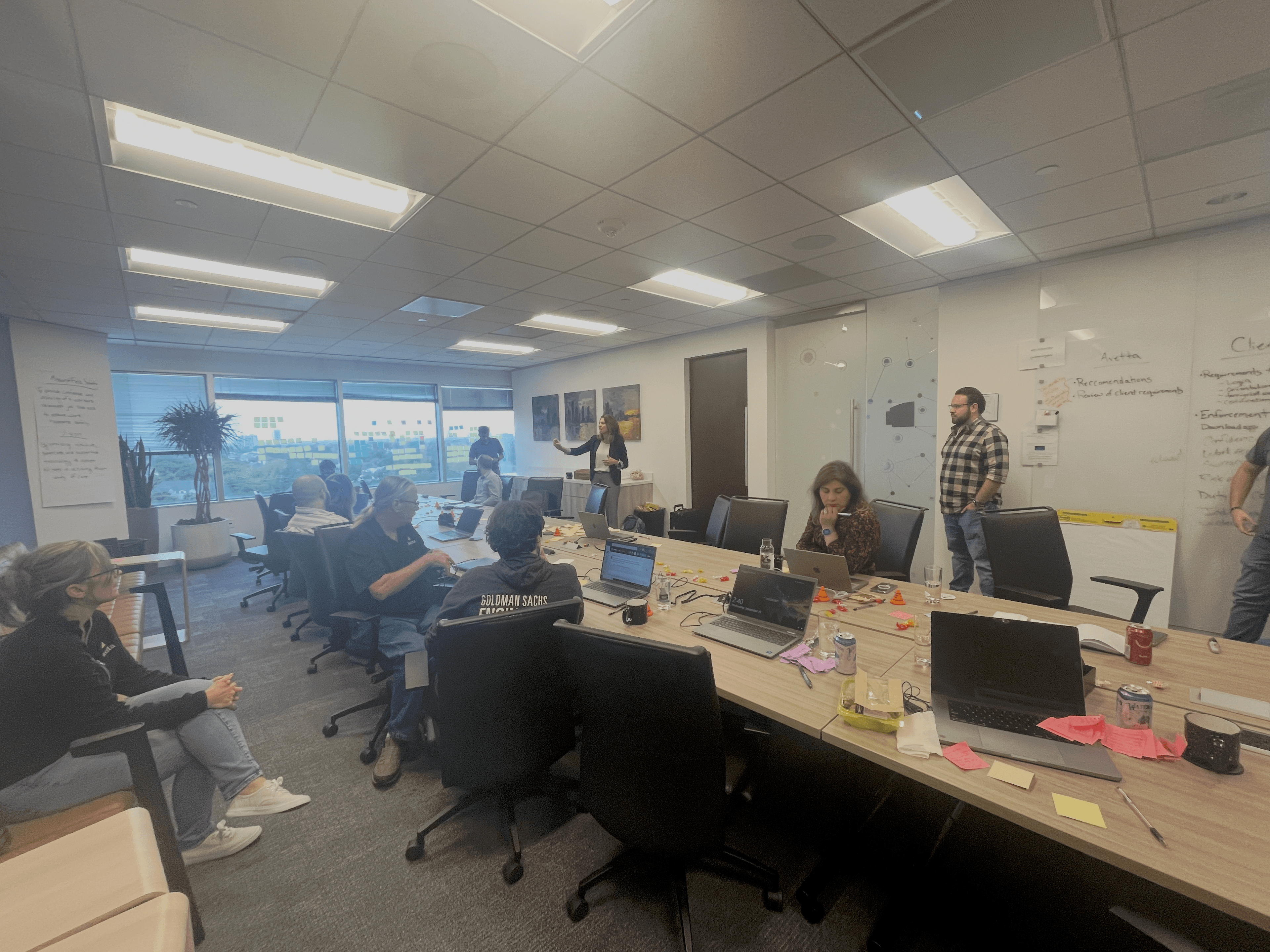 User testing session on site